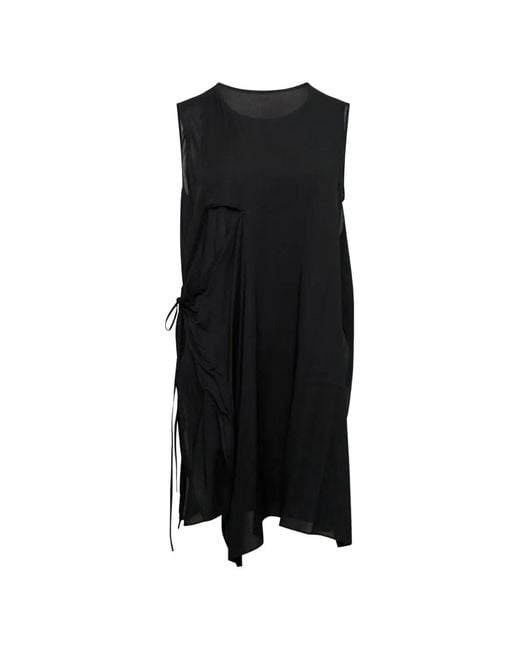 Yohji Yamamoto Black Double-Layer Top