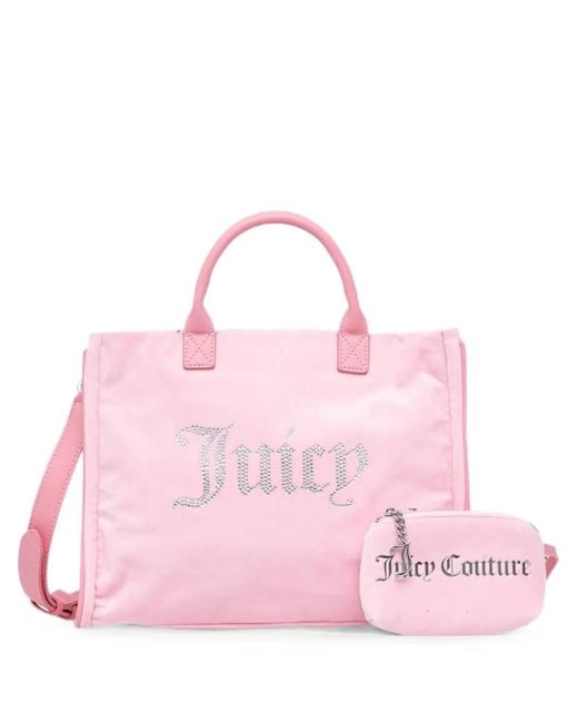 Juicy Couture Pink Crystal-Embellished Tote Bag