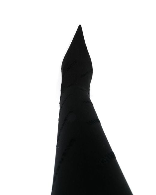 Balenciaga Black Overknee-Stiefel mit Logo 110mm