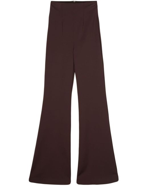 Sportmax Brown High-waisted Flared Trousers