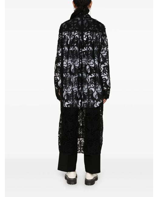 Fabiana Filippi Black Lace Midi Dress