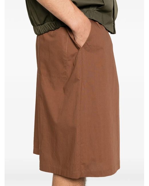 Imperial Brown Elasticated-Waistband Shorts for men