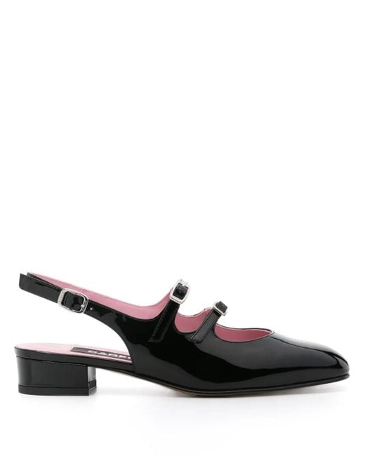 CAREL PARIS Black Peche 20Mm Slingback Pumps