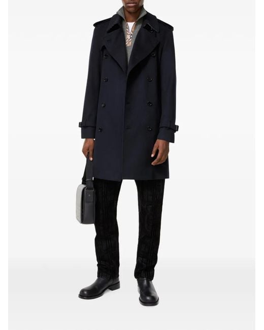 Burberry Blue Hastings Trench Coat for men
