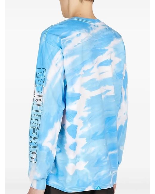LIBERAIDERS Blue Tie-Dye T-Shirt for men