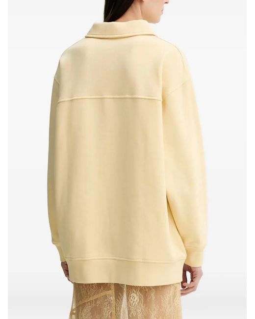 Stand Studio Natural Collared Graphic Top