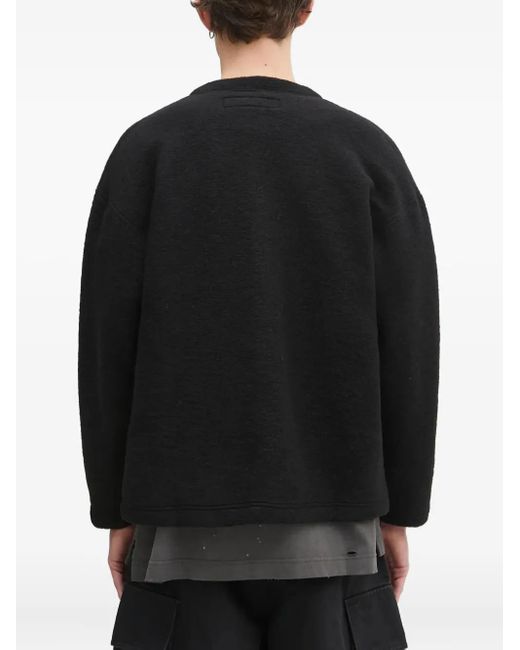 Neighborhood Black Patch-Pocket Cardigan for men