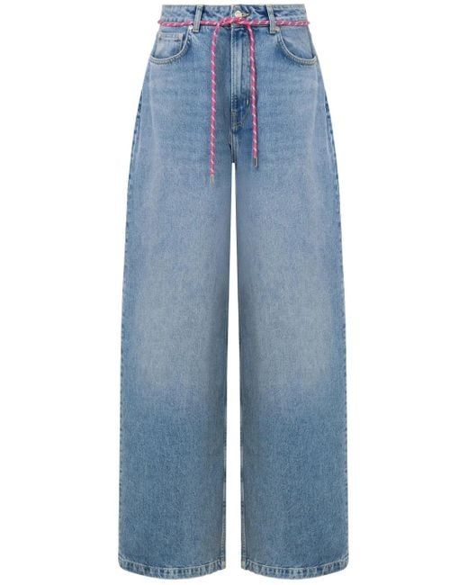 Moschino Blue Wide-Leg Jeans