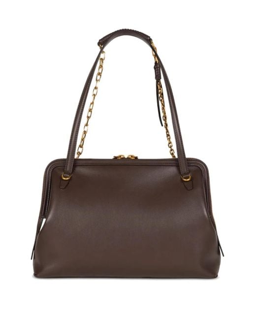Etro Brown Medium Leather Doc Shoulder Bag