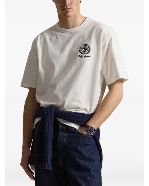 Polo Ralph Lauren Gray Crest-Print T-Shirt for men