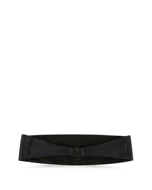 Lardini White Pleated Wool Cummerbund for men