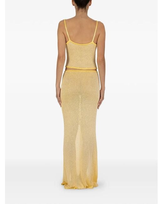 Paramidonna Bruna Rok Met Split in het Yellow