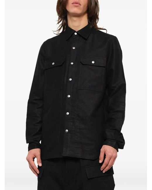 Rick Owens Black Fw26 Tower Outershirt for men