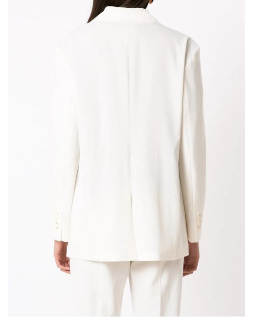 Boss White Double-Breasted Blazer