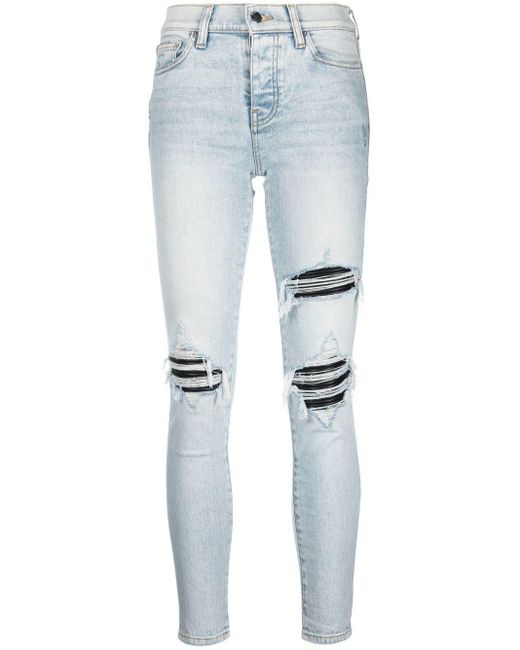 Amiri Blue Mx1 High-waist Skinny Jeans