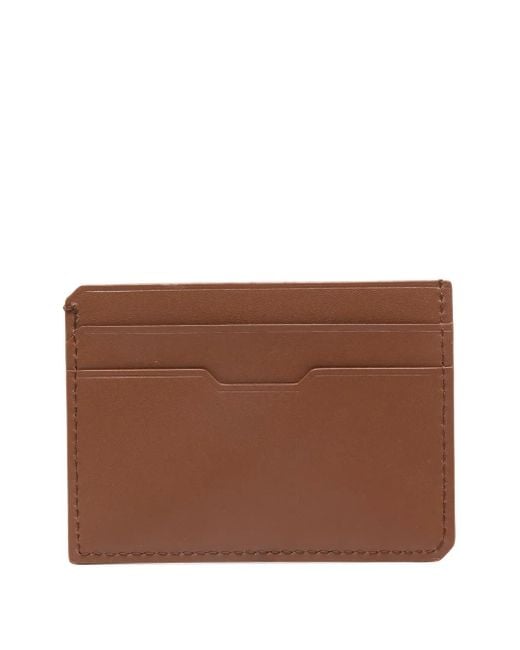Lanvin Brown Logo-Print Cardholder for men