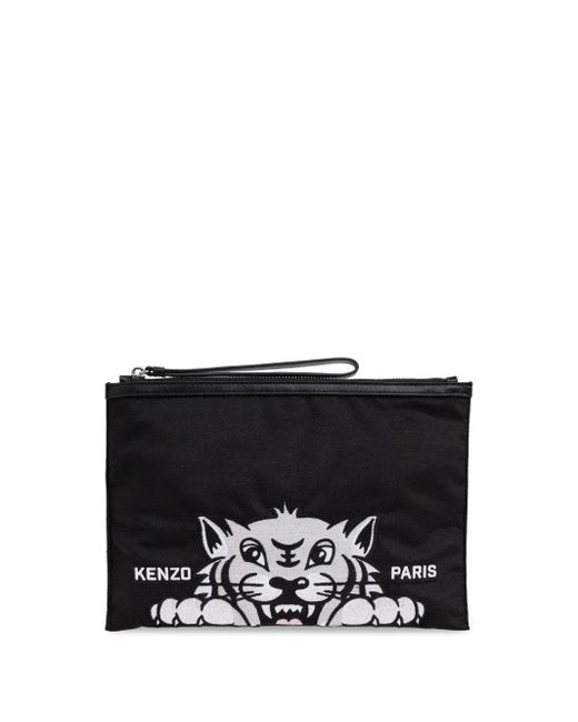 メンズ KENZO Varsity クラッチバッグ Black