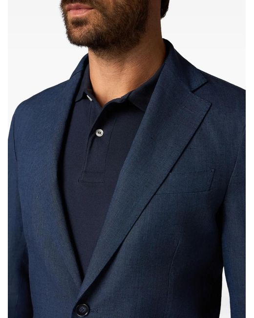 Brooks Brothers Blue Linen Two-Button Blazer for men