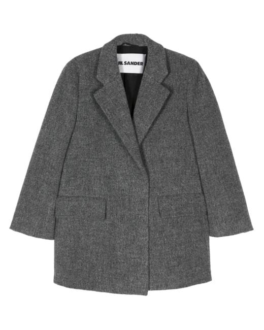 Jil Sander Gray Mélange-Effect Blazer