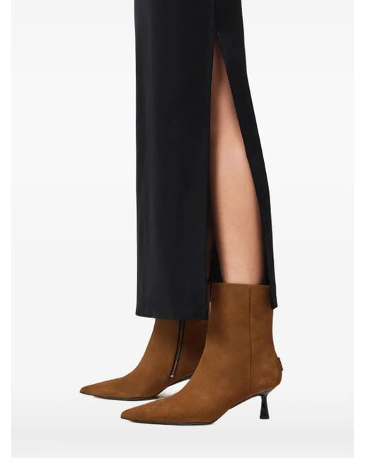 AllSaints Brown Spitze Vivian Stiefel mit Reißverschluss 62mm