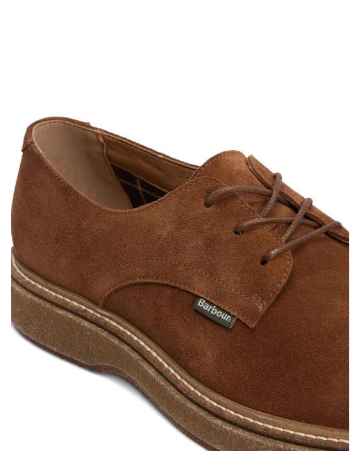 Derby Stringate Con Plateau di Barbour in Brown da Uomo