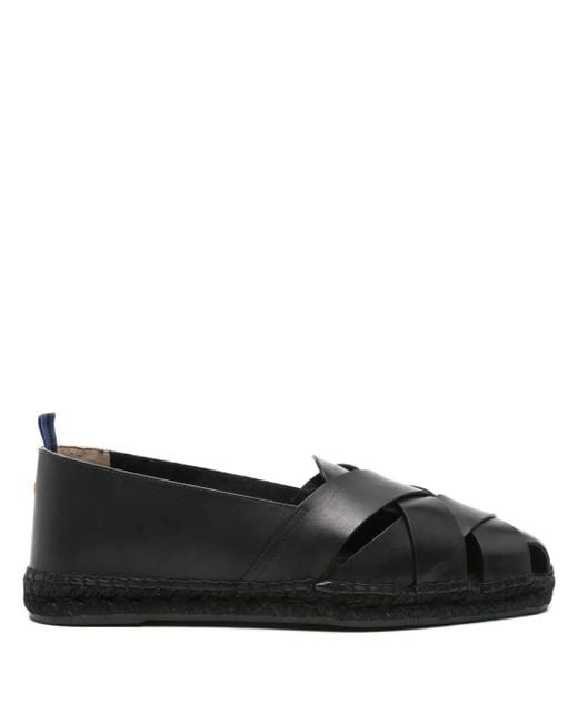 Castaner Leren Espadrilles in het Black voor heren