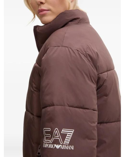EA7 Donsjack Met Rits in het Brown