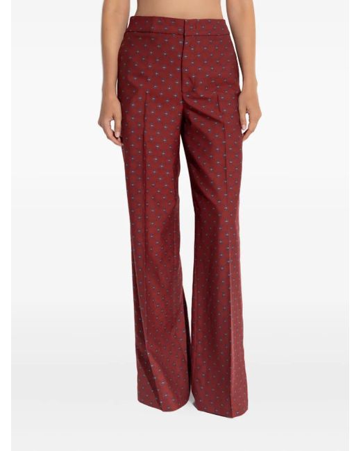 Etro Jacquard-Pattern Flared Trousers