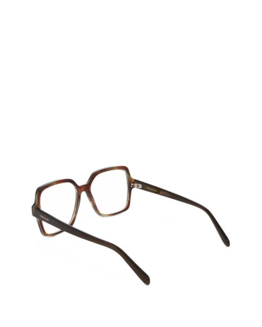 Ferragamo Eyewear Black Eckige Brille