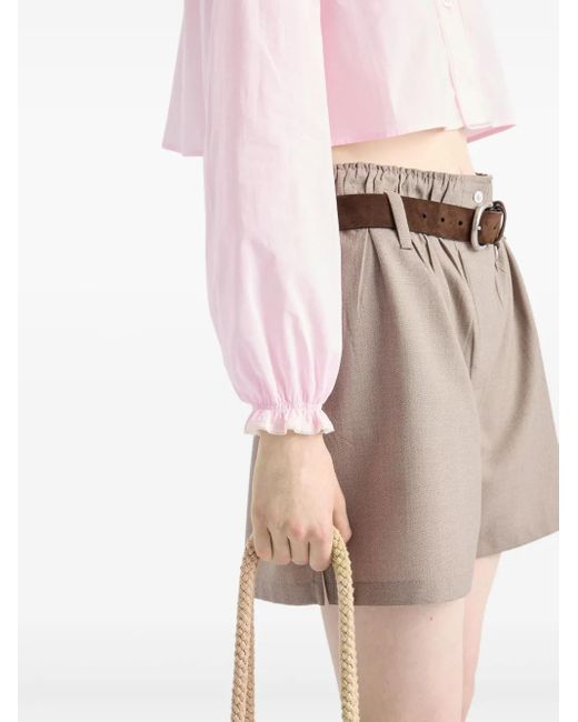 Prada ウール ショートパンツ Brown
