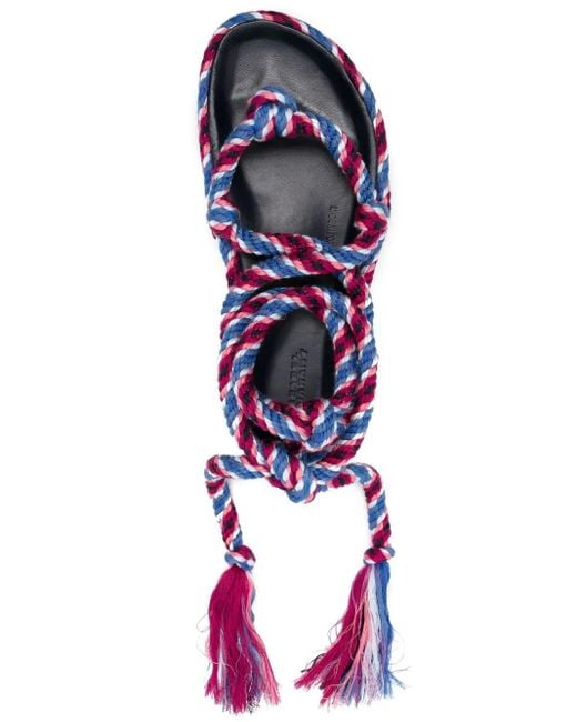 Isabel Marant Purple And Rope Erol Sandals