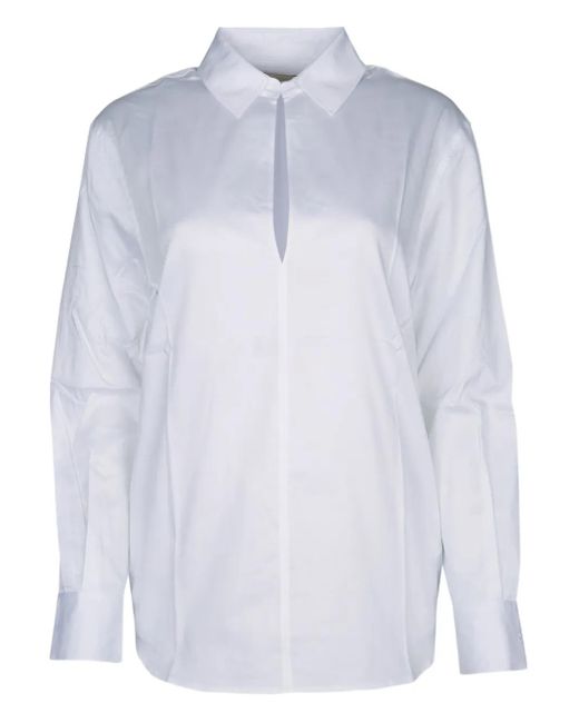 Calvin Klein Blue Soft-Cotton Blouse