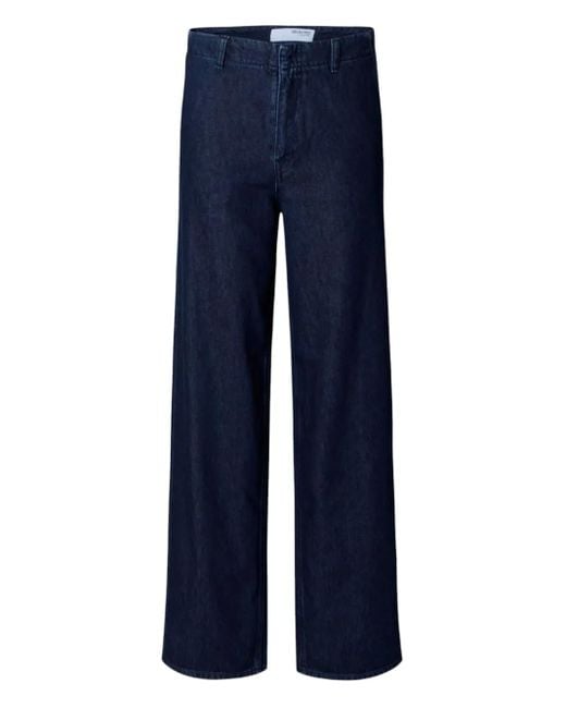 SELECTED Blue High Waisted Jeans