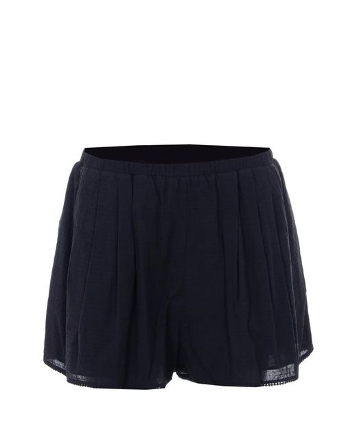 ELEH Blue Elasticated Embroidered Shorts