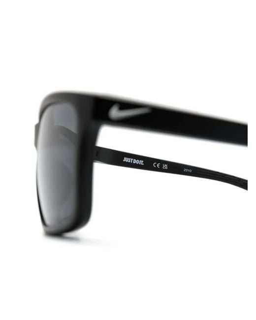 Nike Gray Valiant Terrain Tint Rectangle-Frame Sunglasses