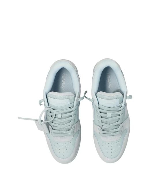 Off-White c/o Virgil Abloh Blue Out Of Office Suede Arrow-Appliqué Sneakers