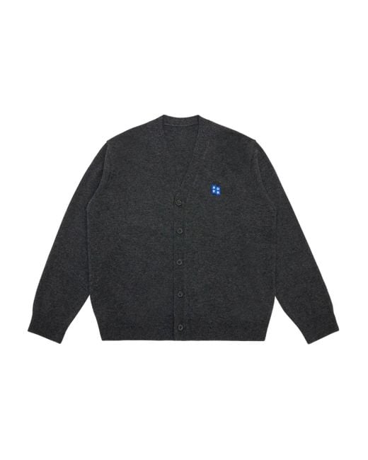 Adererror Blue Logo-Patch Button Cardigan