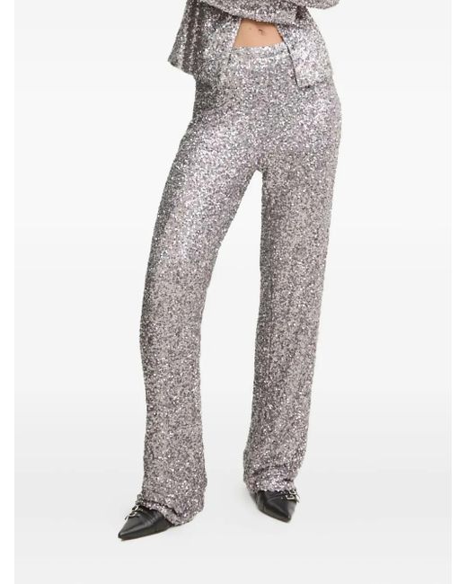 Never Fully Dressed White Sequinned Trousers