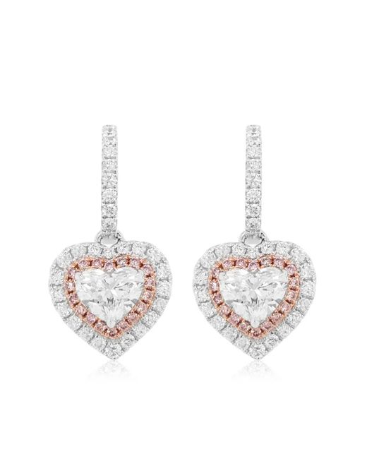 HYT Jewelry ダイヤモンド ドロップピアス 18kホワイトゴールド White