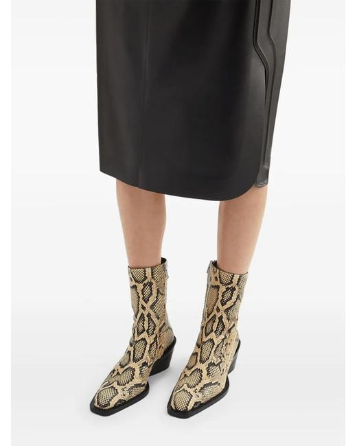 Jil Sander Brown Ankle Boots