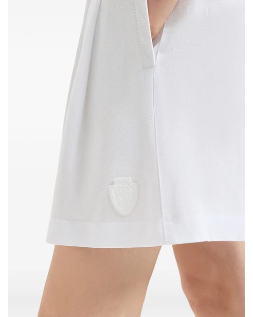 Brunello Cucinelli White Cotton Piqué Shorts