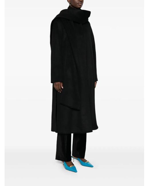 Forte Forte Black Funnel-Neck Coat