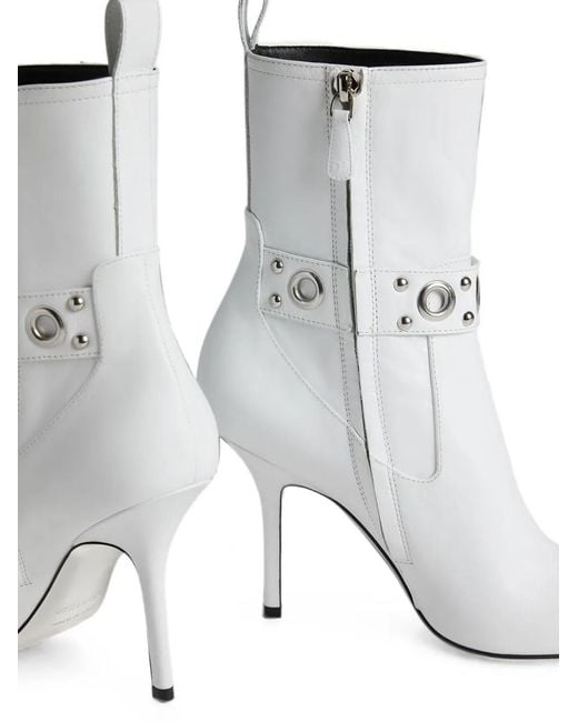 DSquared² White Gothic Ankle Boots