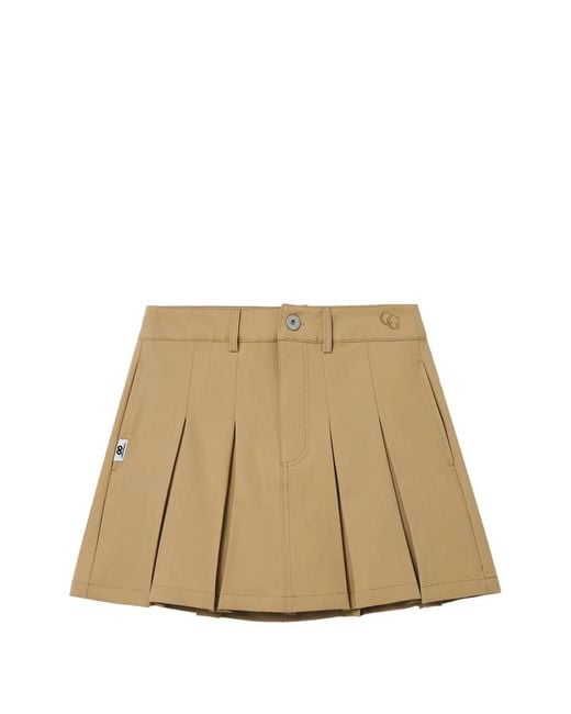 Chocoolate Natural Pleated Mini Skirt