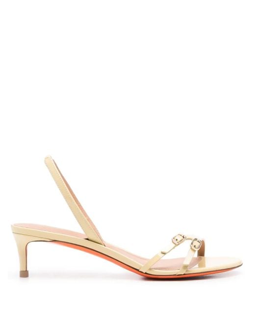Santoni Natural 50Mm Leather Sandals