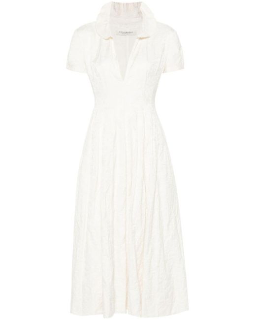 Philosophy Di Lorenzo Serafini Midi-jurk Met V-hals in het White