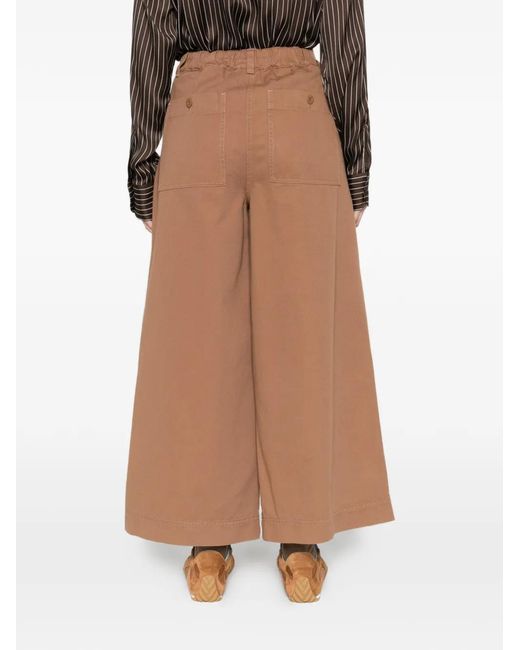 Weekend by Maxmara Brown Leather Culottes