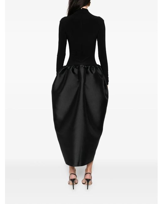 Atu Body Couture Black High-Neck Gathered Dress