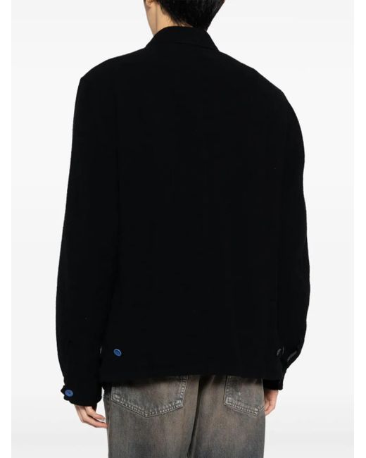 Undercover Wollen Jack Met Brede Kraag in het Black voor heren
