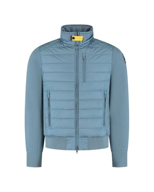 Parajumpers Blue Elliot Quilted Zip Jacket for men